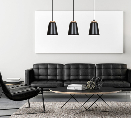 Lampa wisząca BOLERO 3 BLACK Emibig 442/3 czarny