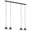 Lampa wisząca ELIT 4 Emibig 1330/4 czarny/złoty