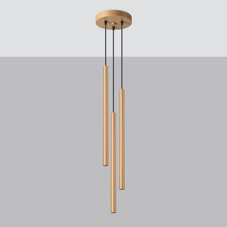 Sollux Lighting Lampa Wisząca PASTELO 3P złoty połysk SL.1197