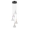 Lampa wisząca Italux Montiela PND-34374-6-BK Czarny mat, złoty
