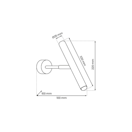 Milagro Kinkiet MONZA BLACK 1xG9 max 8W LED MLP8837 CZARNY