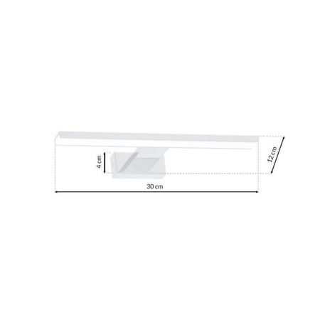 Milagro Kinkiet Shine 30cm 7W LED Biały ML3874 BIAŁY