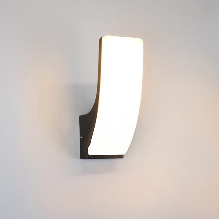 Kinkiet zewnętrzny Italux Natan OWL-61916-BK Czarny piaskowany