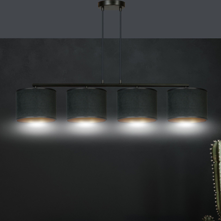 Lampa wisząca HILDE 4 BL BLACK Emibig 1054/4 czarny