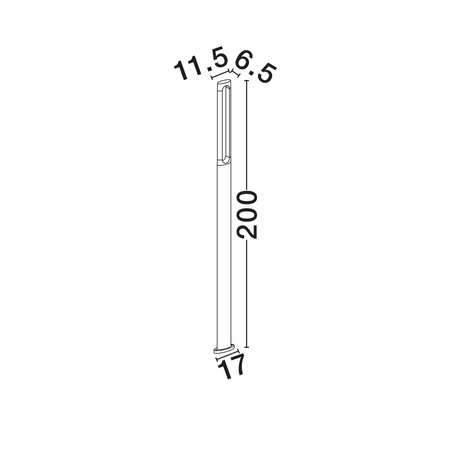 Lampa ogrodowa Luces Exclusivas LUNQUERA LE75102 antracyt