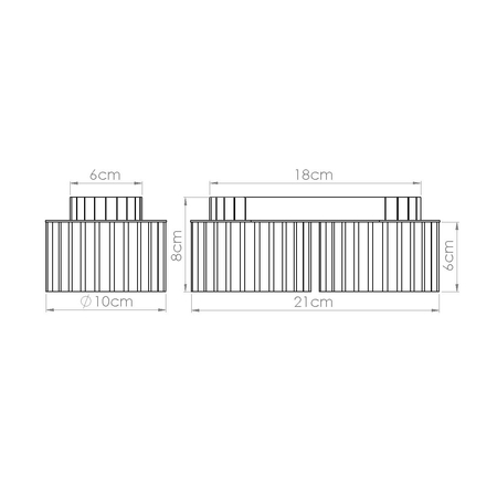 Sollux Lighting Plafon AURA 2 burgund Gx53 SL.1823