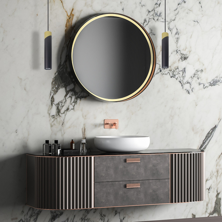 Milagro NEO BLACK GOLD LAMPA WISZĄCA 1xGU10 ML0284 CZARNY + ZŁOTY