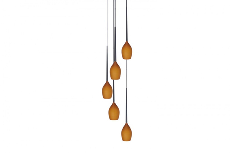 Lampa wisząca IZZA 5 AMBER Azzardo AZ1231 bursztynowy