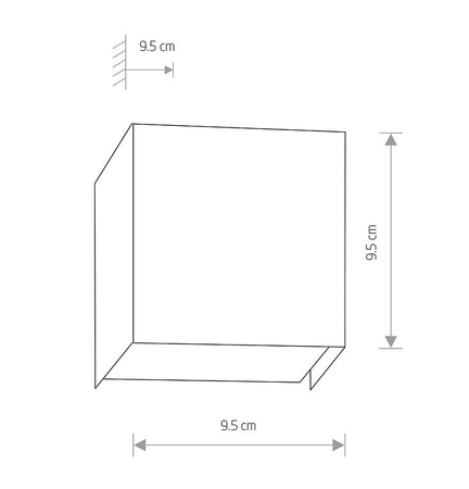 Lampa przyścienna Nowodvorski 5272 CUBE graphite