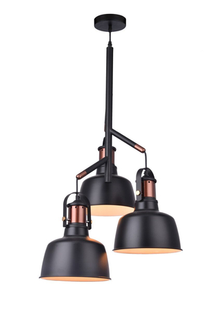 Lampa wisząca DARLING 3 BLACK Azzardo AZ2147 czarny