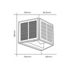 Eko-Light Kinkiet Solarny Wings 50lm 3000K EKO9097 CZARNY