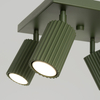 Sollux Lighting Plafon KARBON 4 zielony oliwkowy SL.1621