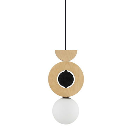 Lampa wisząca Nowodvorski DROPS WOOD B 11174 Naturalne drewno Biały