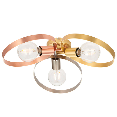 Lampa sufitowa Endon Lighting Hoop 97663 mosiądz