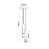 Sollux Lighting Lampa wisząca LOOPEZ 3P czarny/miedź SL.0949