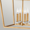 Lampa wisząca / Półplafon Stinson - 4 źródła światła - Postarzany mosiądz Quintiesse QN-STINSON-4P-L-DBR