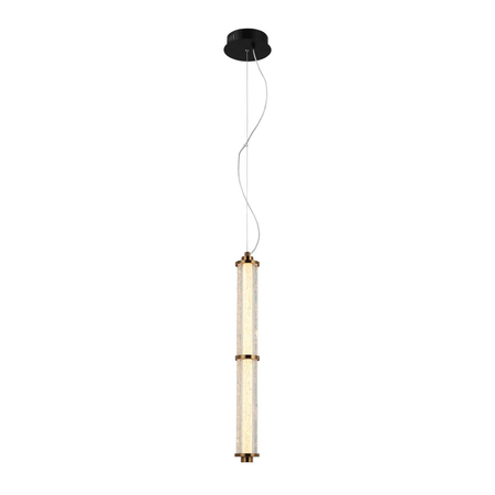 Lampa wisząca Italux Sanpo PND-26384-2V-GD-CL Czarny, przezroczysty