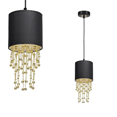 Milagro Lampa wisząca ALMERIA BLACK/GOLD 1xE27 MLP6439 CZARNY / ZŁOTY