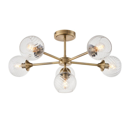 Lampa sufitowa Endon Lighting Allegra 103171 mosiądz