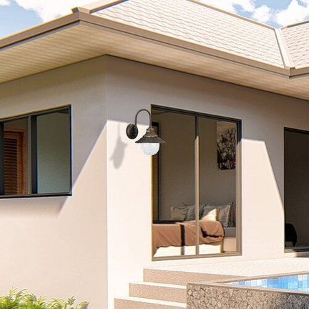 Kinkiet zewnętrzny Rabalux Barcelona 8677 złoto antyczne