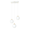 Lampa wisząca ROYAL 3 Emibig 1244/3 biały/złoty