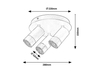 Lampa sufitowa Rabalux Zircon 5071 czarny matowy