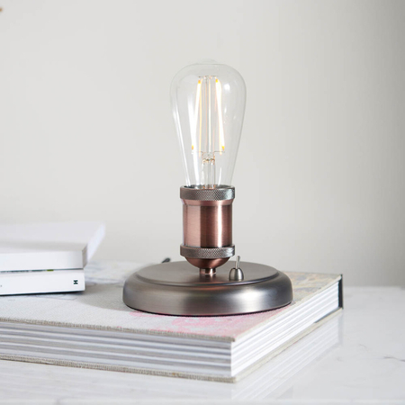 Lampa stołowa Endon Lighting Hal 76355 miedziany