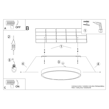 Sollux Lighting Plafon ONYX 40 biały LED 3000K SL.1245