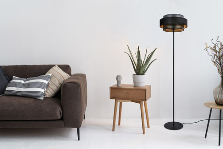 Lampa podłogowa AMOS Kaja K-5285 czarny/złoty