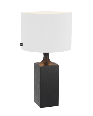 Lampa stołowa By Rydens Woody H56 cm E27 czarny/biały