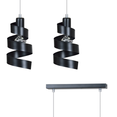 Lampa wisząca SAGA 2 BLACK Emibig 352/2 czarny