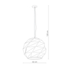 Lampa wisząca Reus kula 3xE27 biała LP-8069/1P L WH