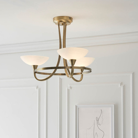 Lampa sufitowa Endon Lighting Cagney CAGNEY-3AB mosiądz