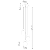 Sollux Lighting Lampa wisząca POMPELMO naturalne drewno SL.0393