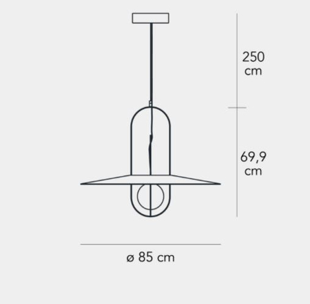 Lampa wisząca LED Fontana Arte F438G90550NNLE Setareh