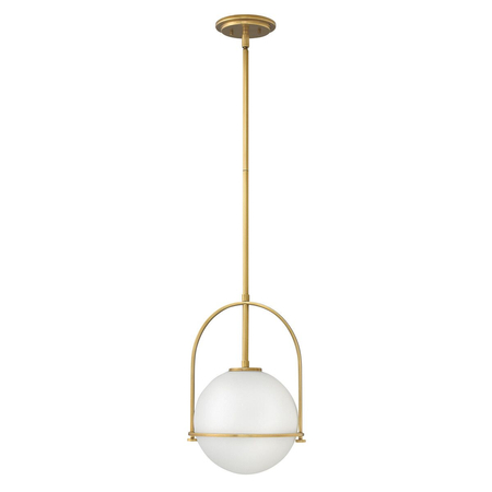 Średnia lampa wisząca Somerset - 1 źródło światła - Stary mosiądz Quintiesse QN-SOMERSET-P-O-HB
