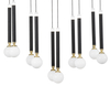 Lampa wisząca Luces Exclusivas UNION LE41812 czarny/mosiądz