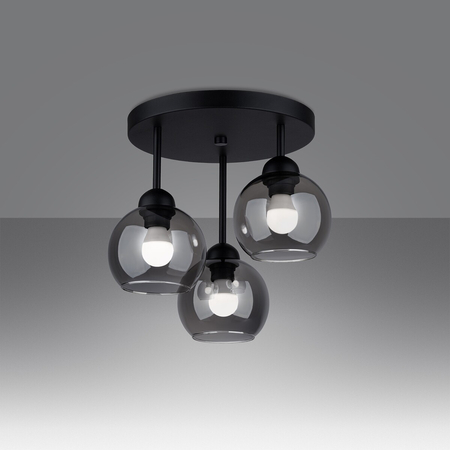 Sollux Lighting Żyrandol ALINO 3 czarny SL.1140