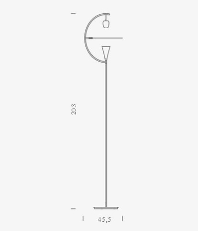Lampa podłogowa Nemo NEWLNW21 Newton Czarna