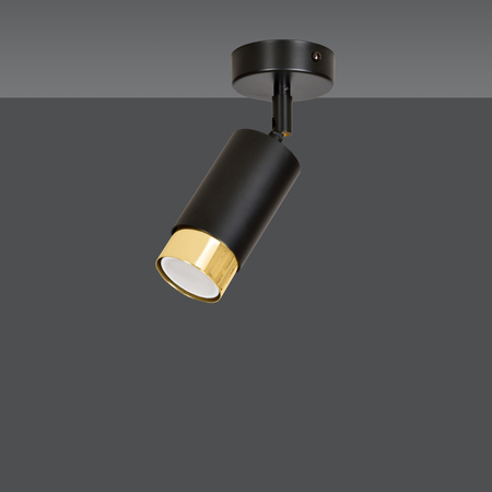 Lampa sufitowa HIRO 1 BL/GOLD Emibig 965/1 czarny/złoty