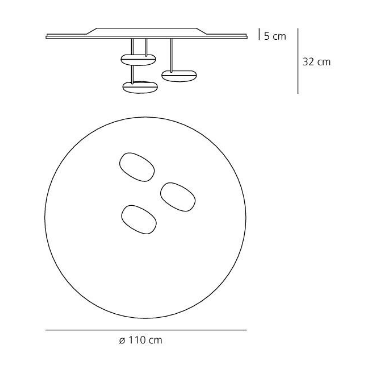 Plafon Artemide 1474W10A Droplet LED