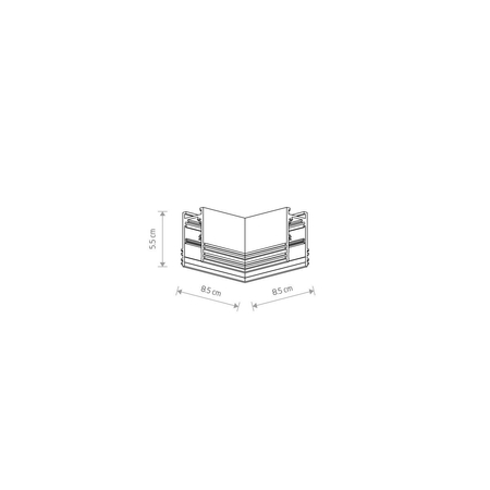 LVM RECESSED HORIZONTAL CORNER Nowodvorski 10158 czarny