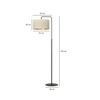 Lampa podłogowa HILDE LP1 BL WHITE Emibig 1052/LP1 biały/czarny