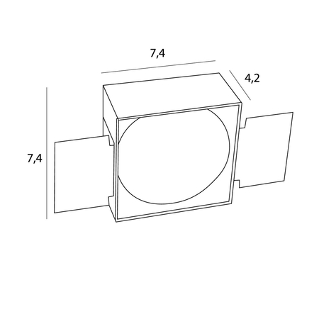 MAXLIGHT H190.04 OPRAWA WPUSTOWA SPILIO, DO SKOMPLETOWANIA Z MODUŁEM HM190 I TRAFO HT190