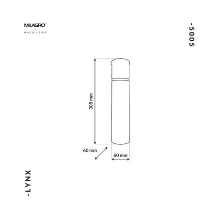 Milagro Lampa Sufitowa LYNX 1xE14 MZ5005 CZARNY / ZŁOTY