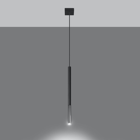 Sollux Lighting Lampa wisząca MOZAICA 1 czarny/chrom SL.0885