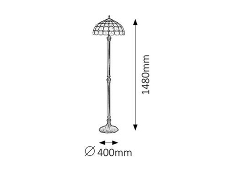 Lampa podłogowa Rabalux Marvel 8078 brąz