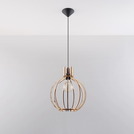Sollux Lighting Lampa wisząca ARANCIA naturalne drewno SL.0391