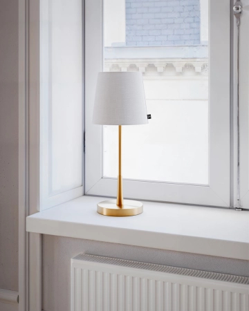 Lampa stołowa By Rydens Lumi H48,5 cm E27 złoty/biały