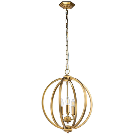 Lampa wisząca Elstead Lighting Corinne mosiądz FE-CORINNE-3P-M-BB